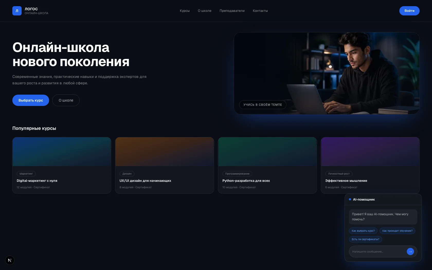 Скриншот 1 из 3: Онлайн-школа «Логос»